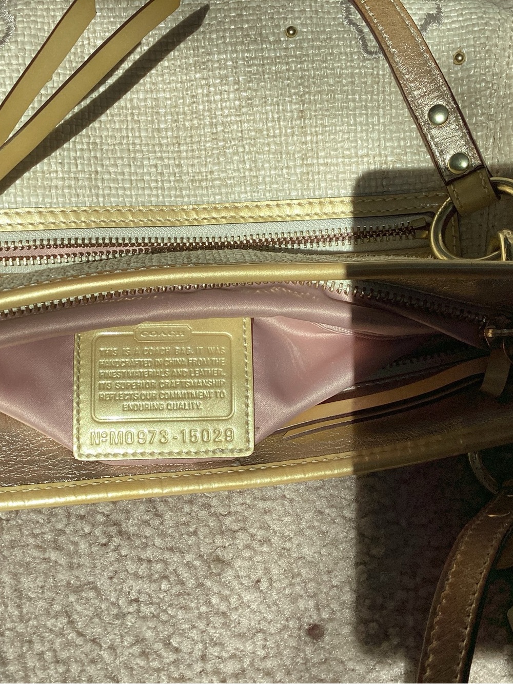 Coach Hamptons Floral Straw Tote Bag - Picture 6 of 7